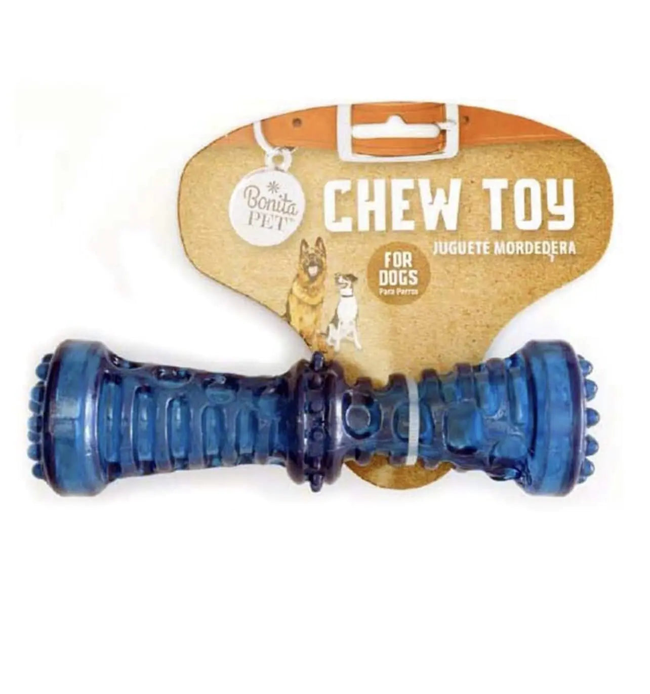 Bonita Pet Dog Chew Toy - for Aggressive Chewer Indestructible Interactive Boredom Training Promotes Dental Health & Clean Teeth Relieves Anxiety Stress Blue Stick