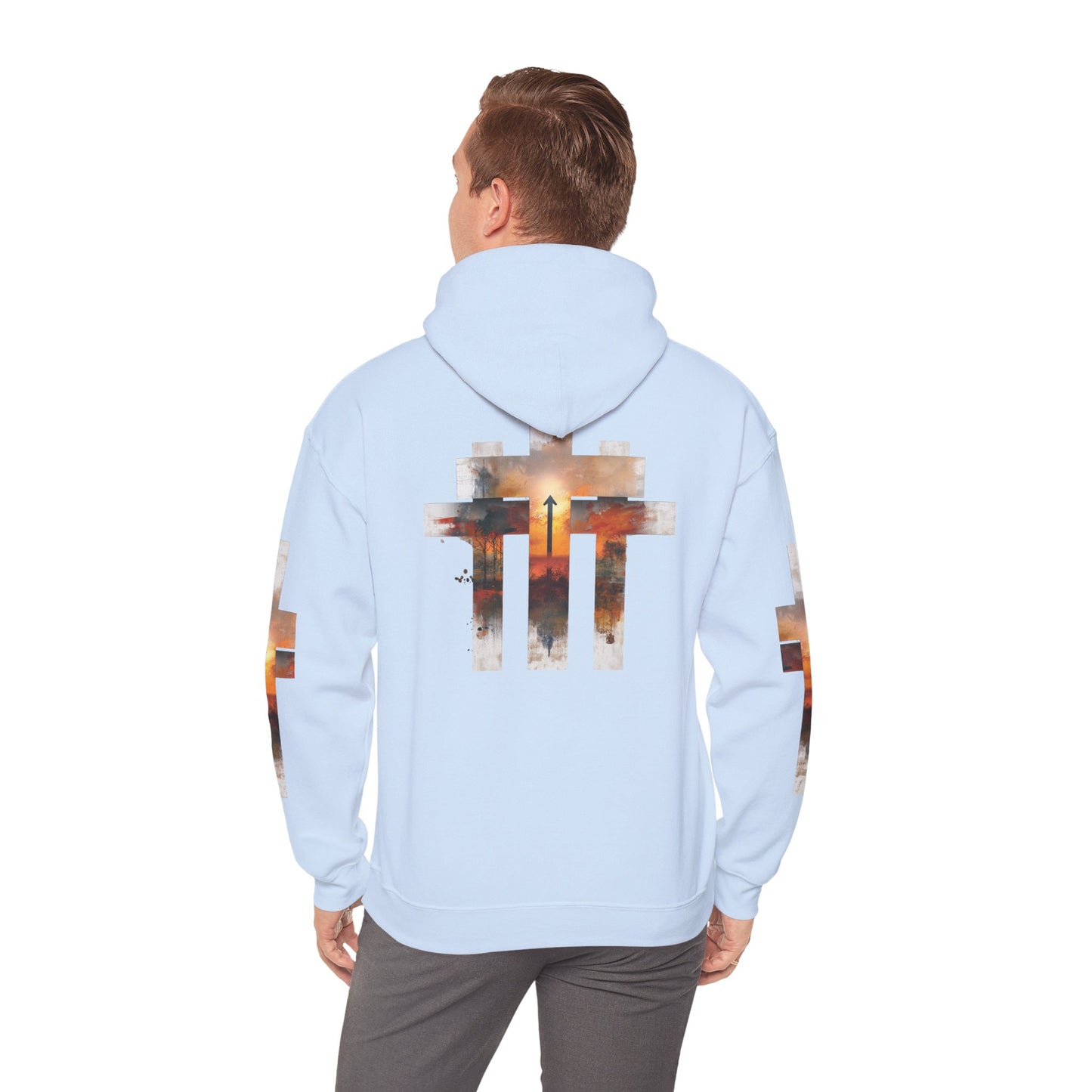 Blessed Cross Hoodie - Christian Faith Pullover for Men & Women