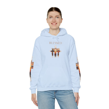 Blessed Cross Hoodie - Christian Faith Pullover for Men & Women