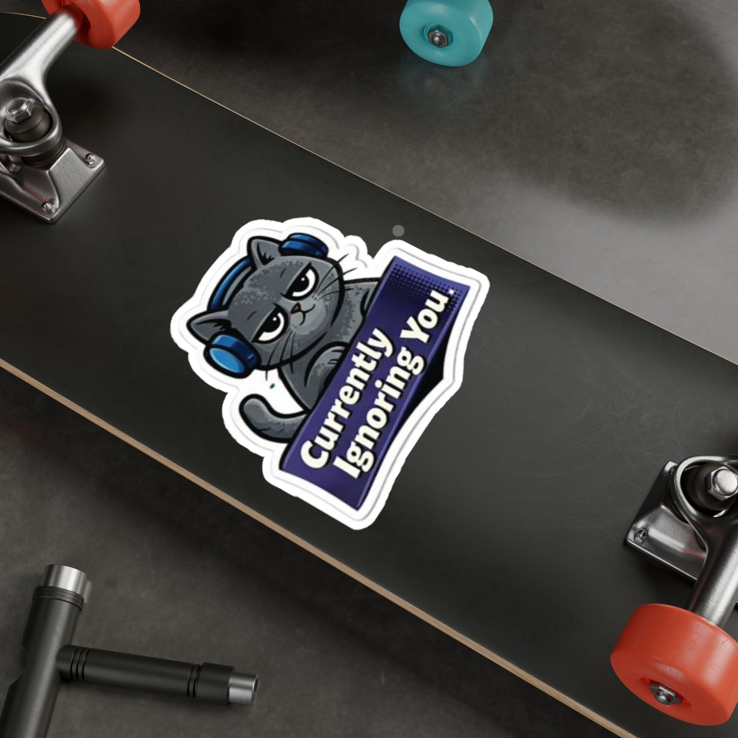 Grumpy Cat 'Currently Ignoring You' Vinyl Sticker — Kiss-Cut Decal