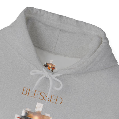 Blessed Cross Hoodie - Christian Faith Pullover for Men & Women