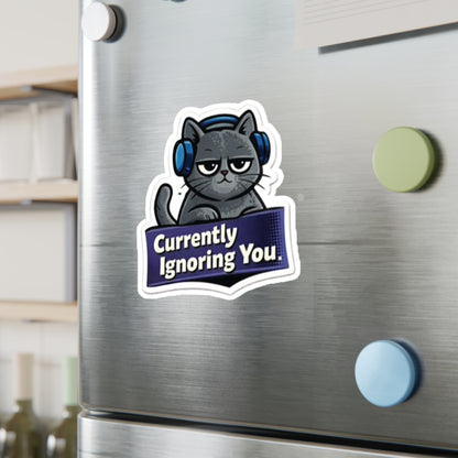 Grumpy Cat 'Currently Ignoring You' Vinyl Sticker — Kiss-Cut Decal