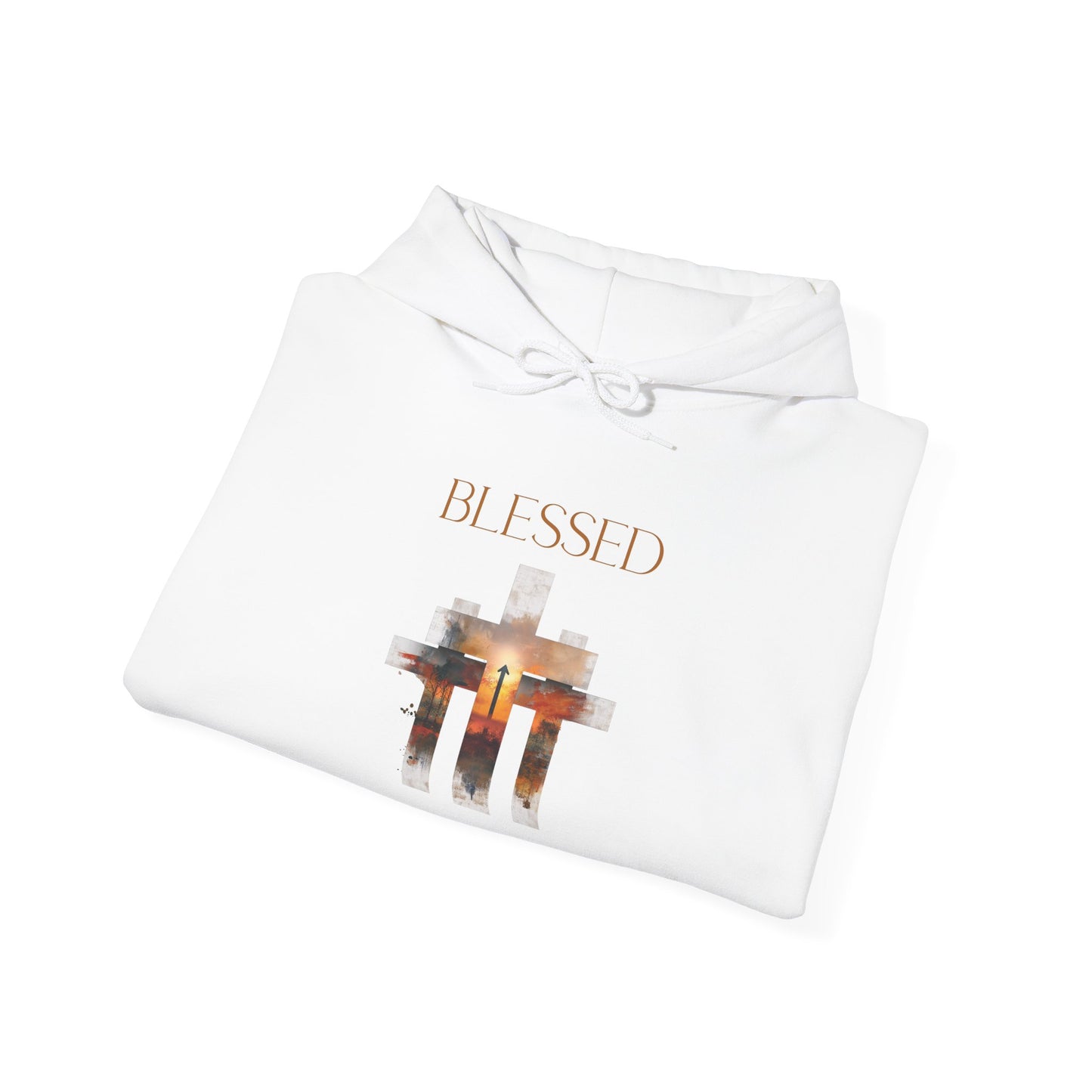 Blessed Cross Hoodie - Christian Faith Pullover for Men & Women