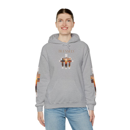 Blessed Cross Hoodie - Christian Faith Pullover for Men & Women