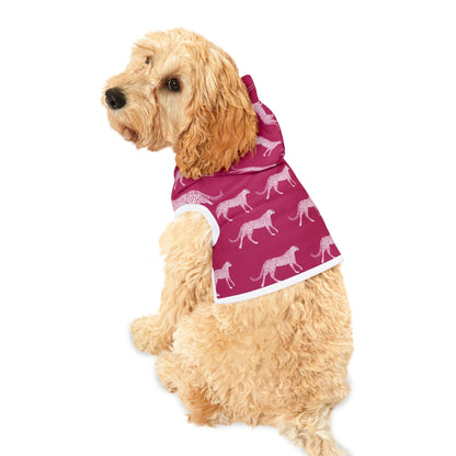Pink Cheetah Pet Hoodie — Cozy Patterned Dog & Cat Hoodie