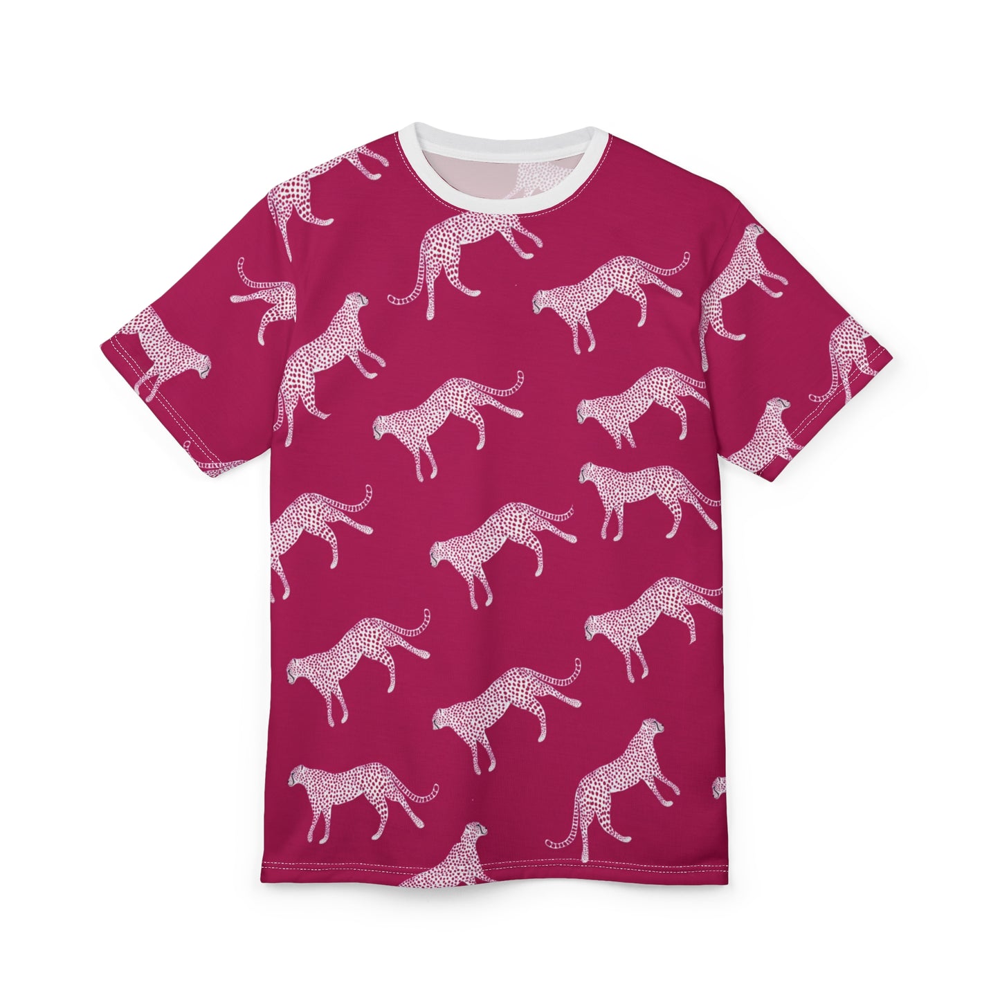 Pink Cheetah Print Tee — All-Over Graphic Shirt