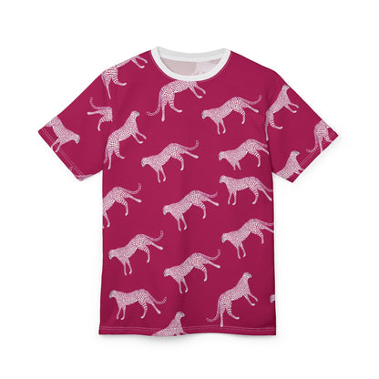 Pink Cheetah Print Tee — All-Over Graphic Shirt
