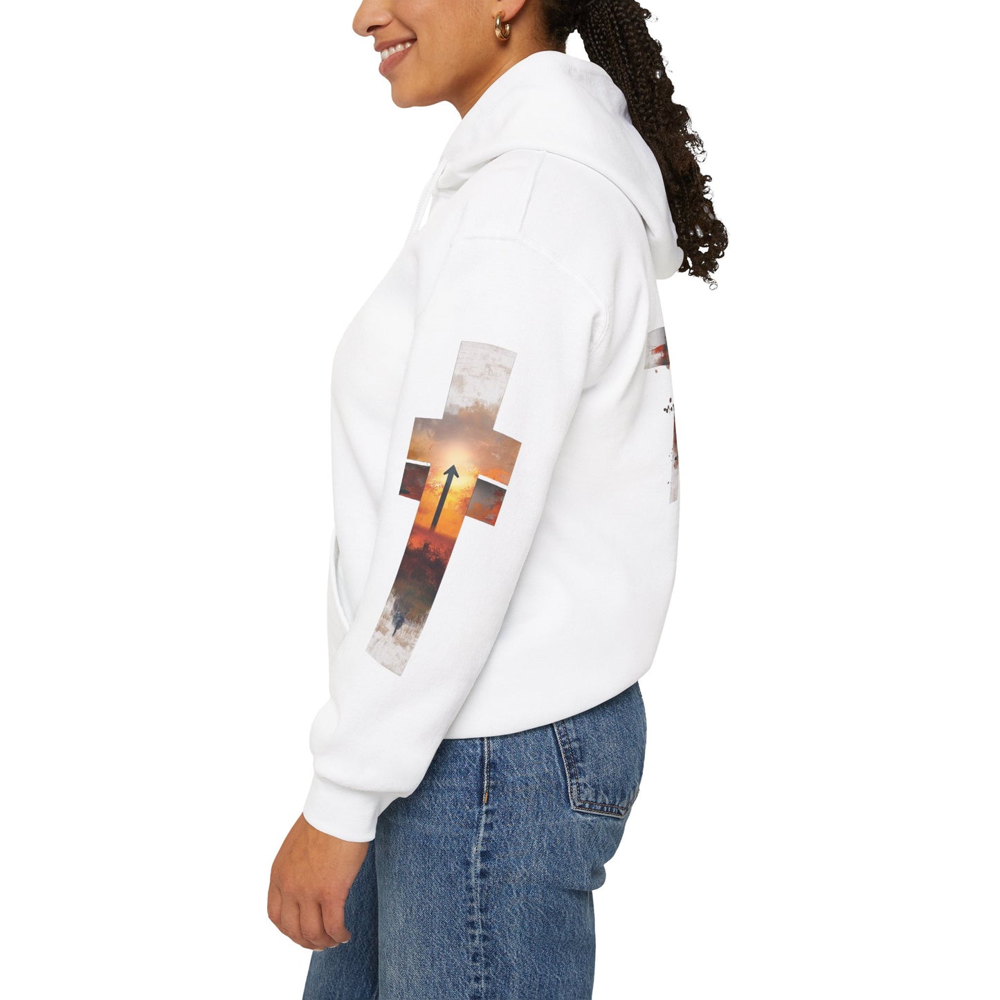 Blessed Cross Hoodie - Christian Faith Pullover for Men & Women