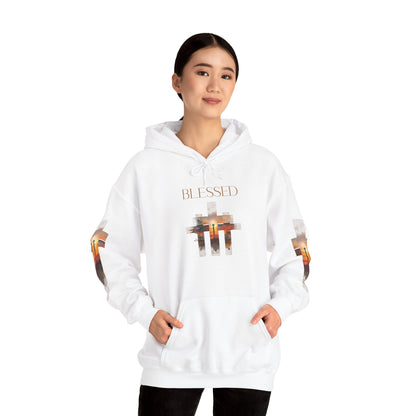 Blessed Cross Hoodie - Christian Faith Pullover for Men & Women