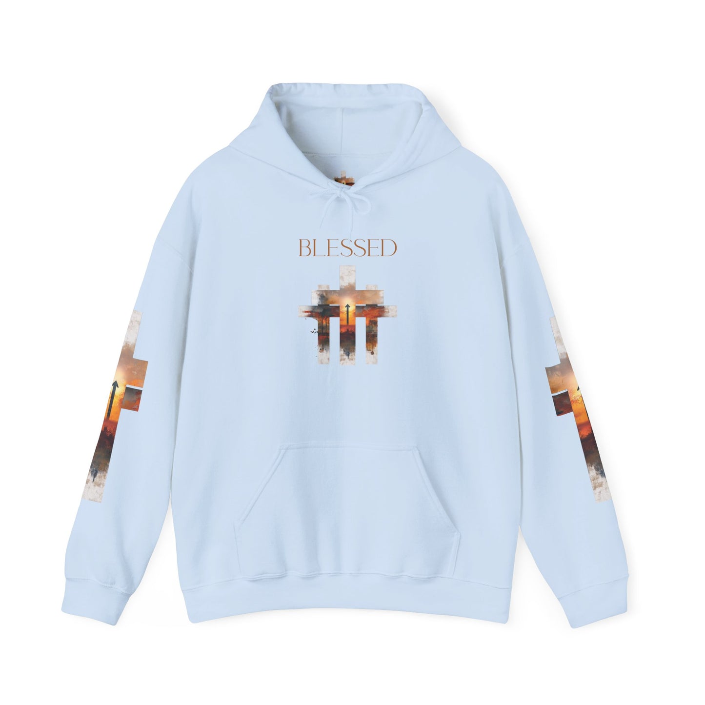 Blessed Cross Hoodie - Christian Faith Pullover for Men & Women