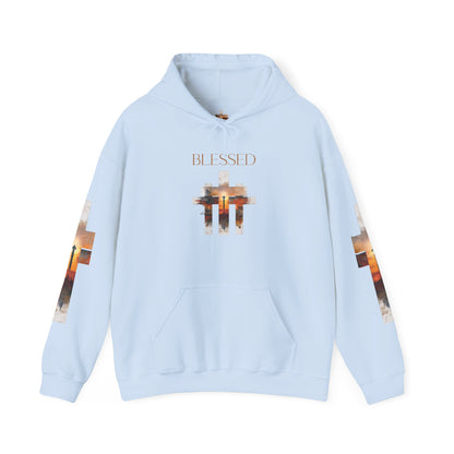 Blessed Cross Hoodie - Christian Faith Pullover for Men & Women