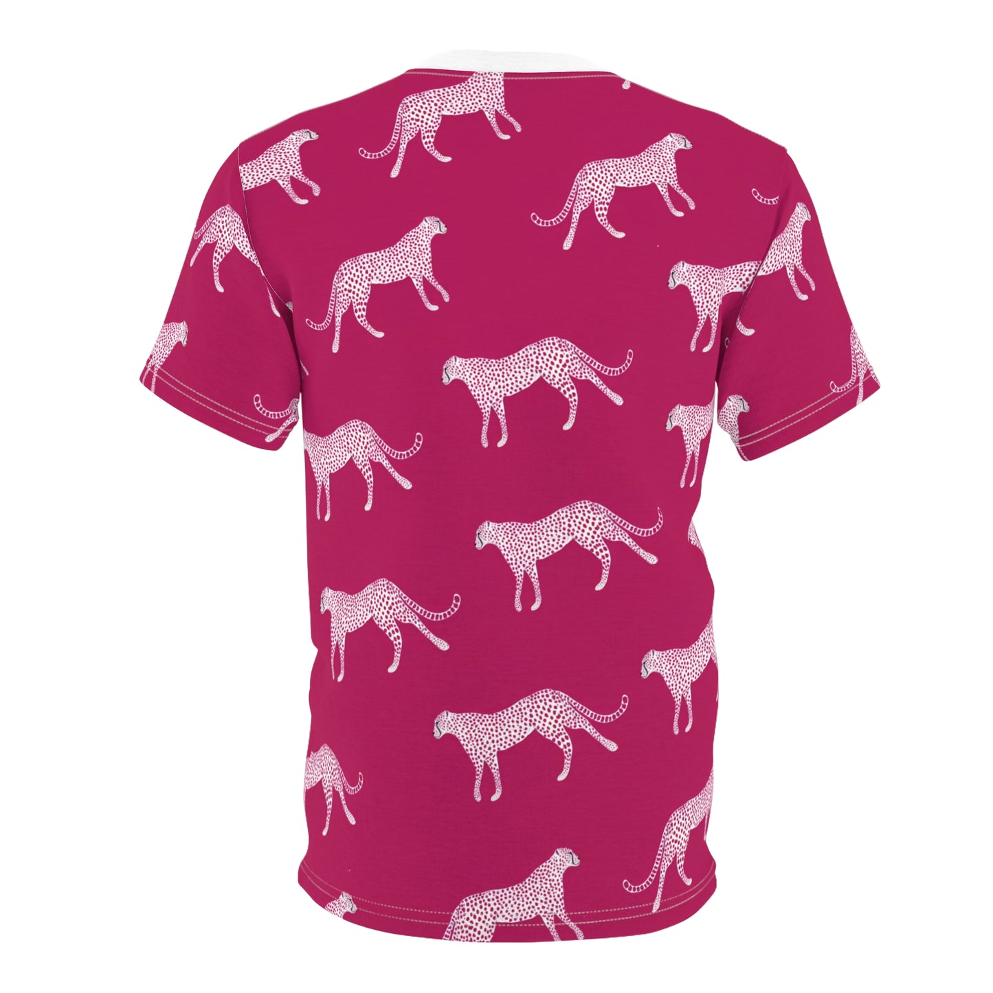 Pink Cheetah Print Tee — All-Over Graphic Shirt