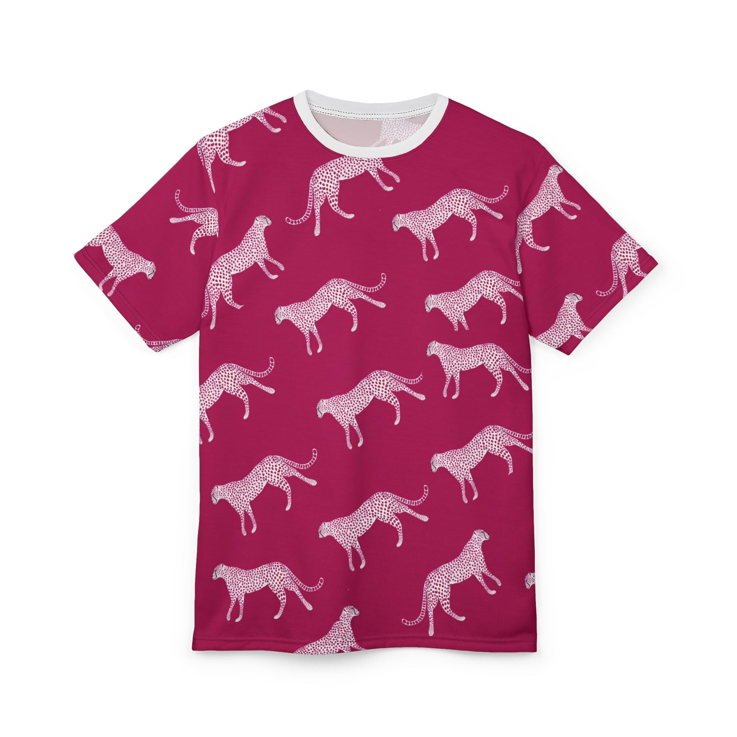 Pink Cheetah Print Tee — All-Over Graphic Shirt