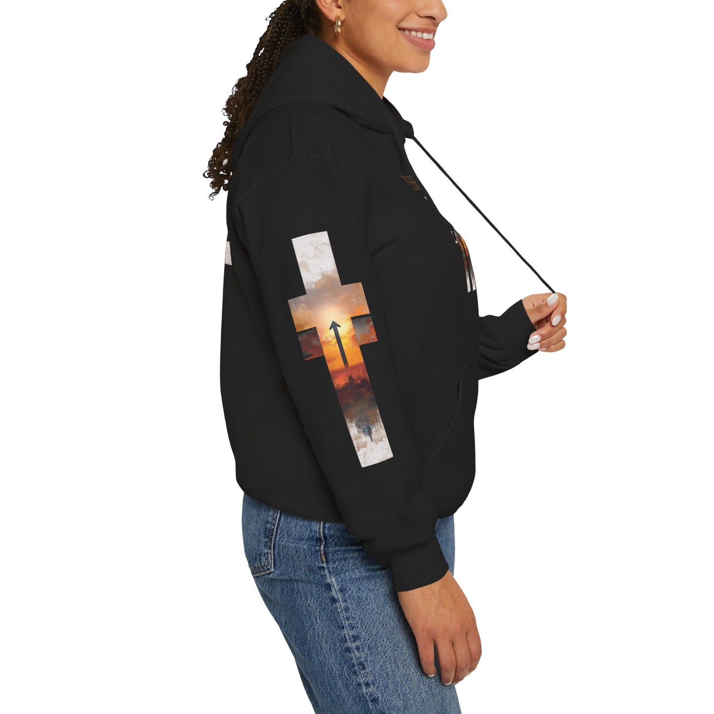 Blessed Cross Hoodie - Christian Faith Pullover for Men & Women