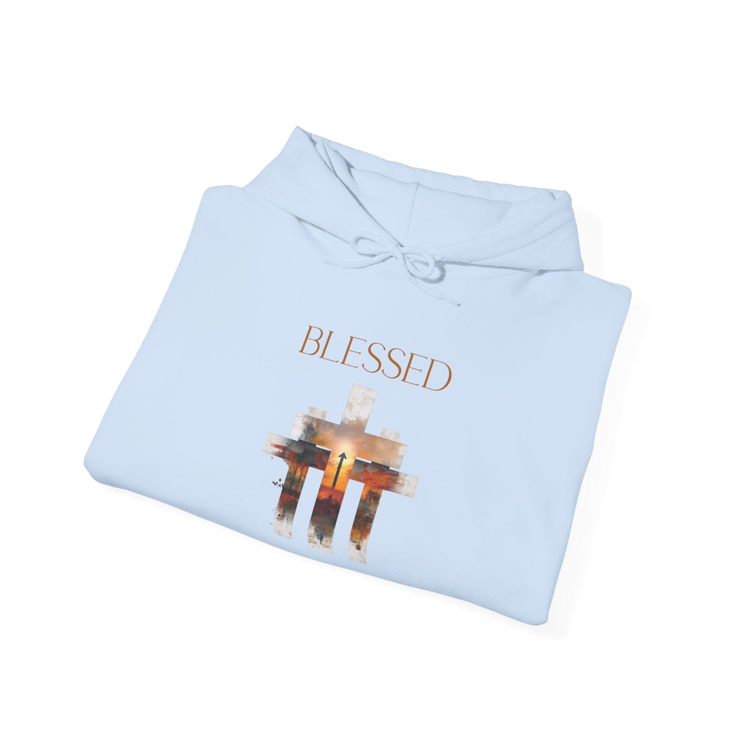 Blessed Cross Hoodie - Christian Faith Pullover for Men & Women