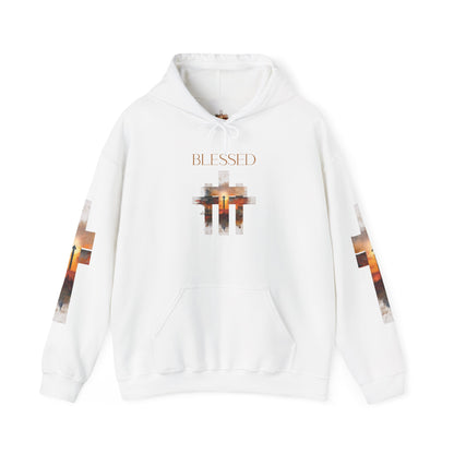 Blessed Cross Hoodie - Christian Faith Pullover for Men & Women
