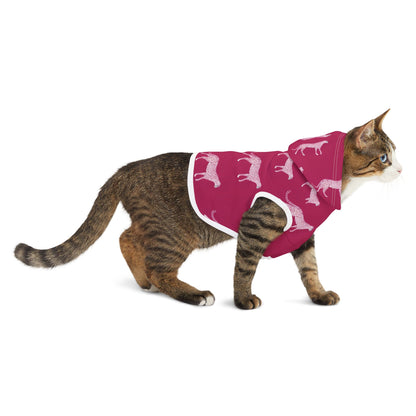 Pink Cheetah Pet Hoodie — Cozy Patterned Dog & Cat Hoodie