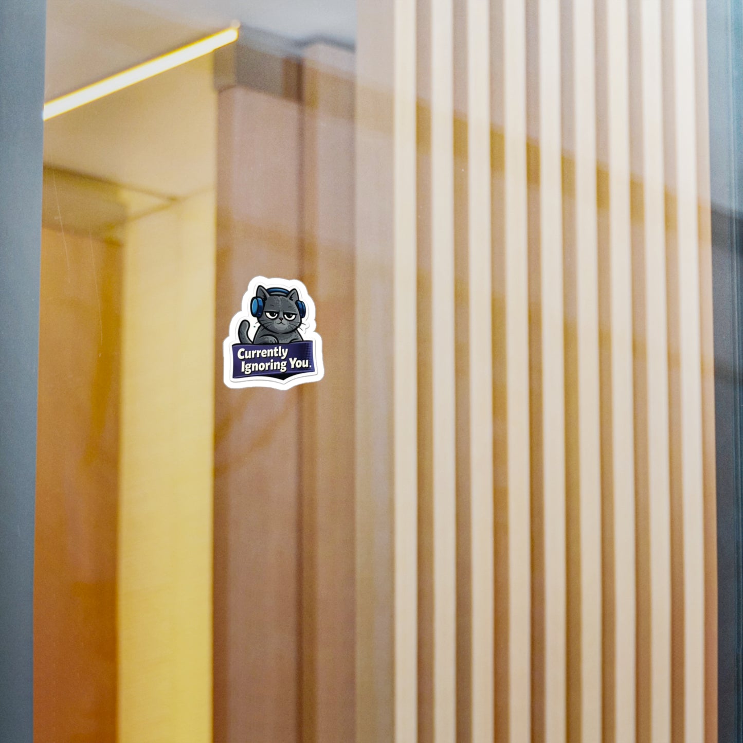 Grumpy Cat 'Currently Ignoring You' Vinyl Sticker — Kiss-Cut Decal