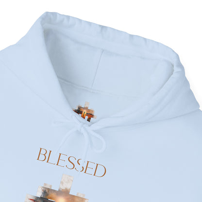 Blessed Cross Hoodie - Christian Faith Pullover for Men & Women