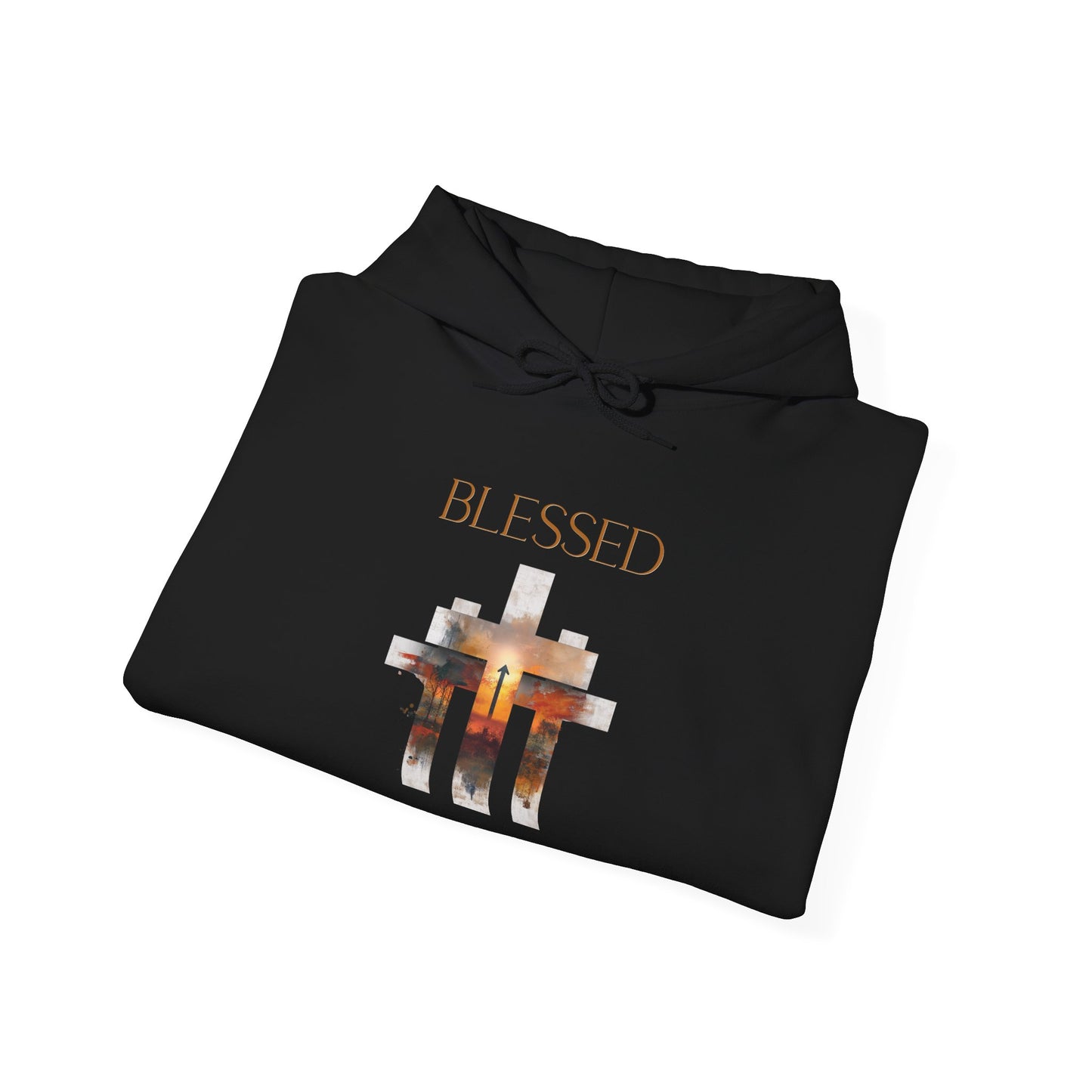 Blessed Cross Hoodie - Christian Faith Pullover for Men & Women