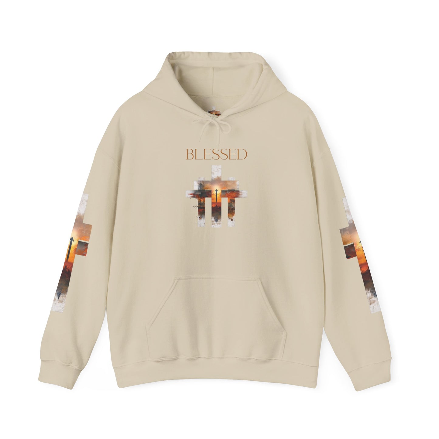 Blessed Cross Hoodie - Christian Faith Pullover for Men & Women