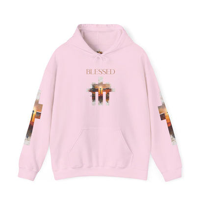 Blessed Cross Hoodie - Christian Faith Pullover for Men & Women