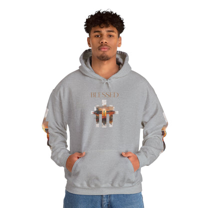 Blessed Cross Hoodie - Christian Faith Pullover for Men & Women