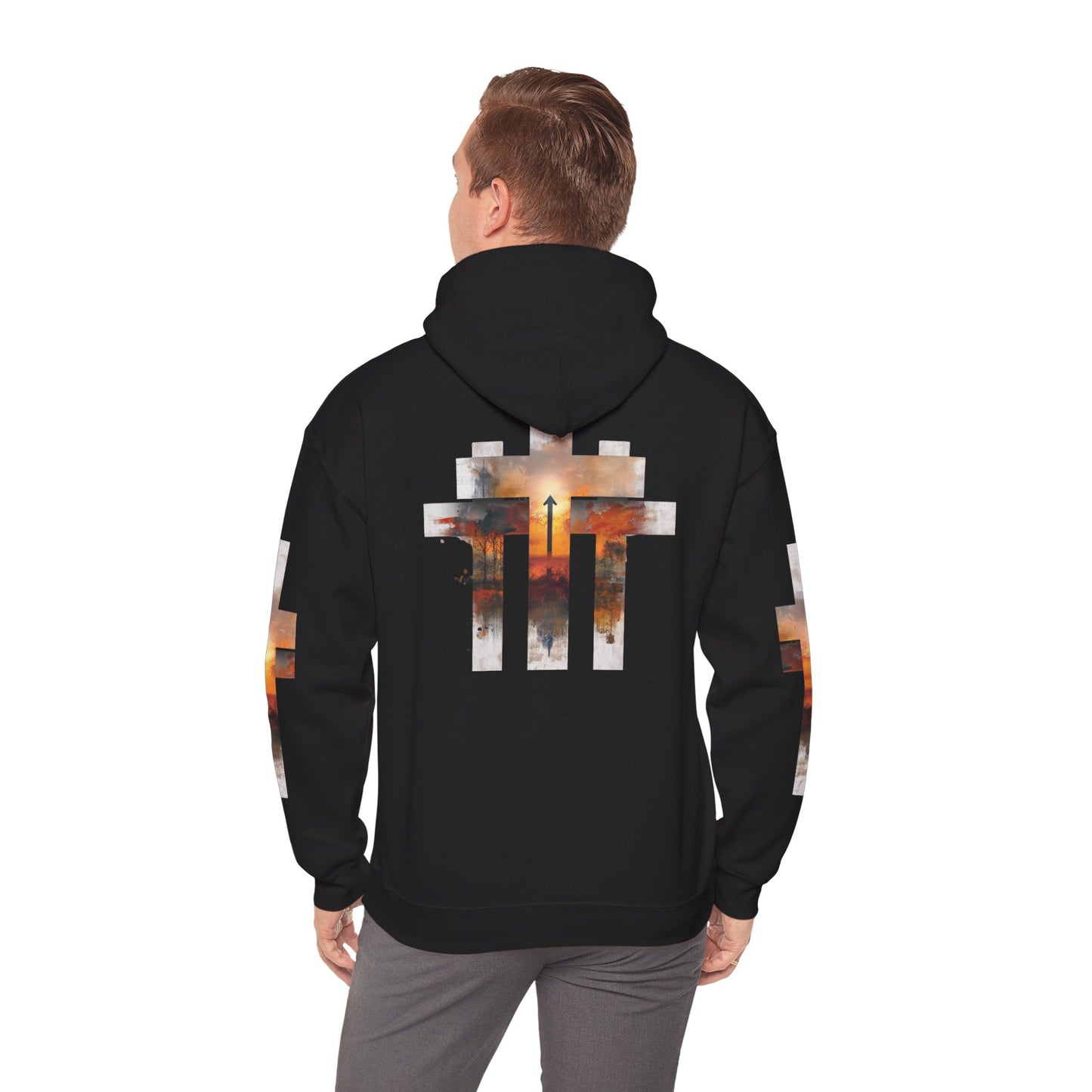 Blessed Cross Hoodie - Christian Faith Pullover for Men & Women