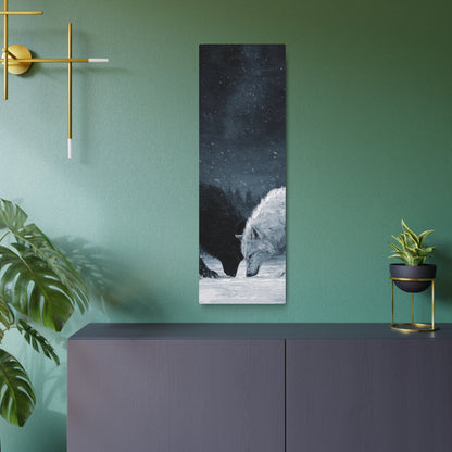 Twin Wolves Snow Scene Rustic Wall Decor