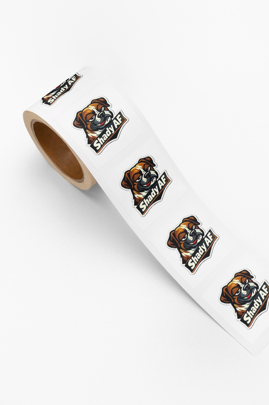 Shady AF Bulldog Sticker — Funny Kiss-Cut Laptop Decal