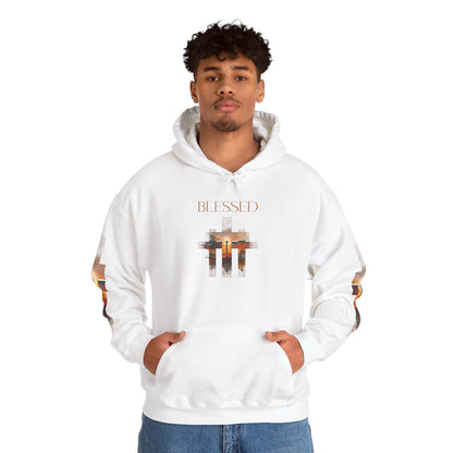 Blessed Cross Hoodie - Christian Faith Pullover for Men & Women