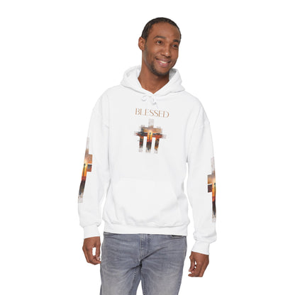 Blessed Cross Hoodie - Christian Faith Pullover for Men & Women