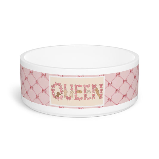 Queen Floral Pet Bowl — Pink Patterned Dog & Cat Bowl