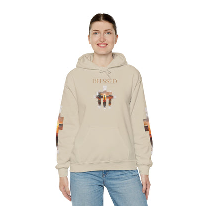 Blessed Cross Hoodie - Christian Faith Pullover for Men & Women