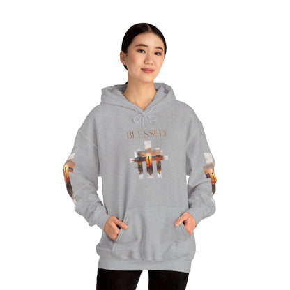 Blessed Cross Hoodie - Christian Faith Pullover for Men & Women