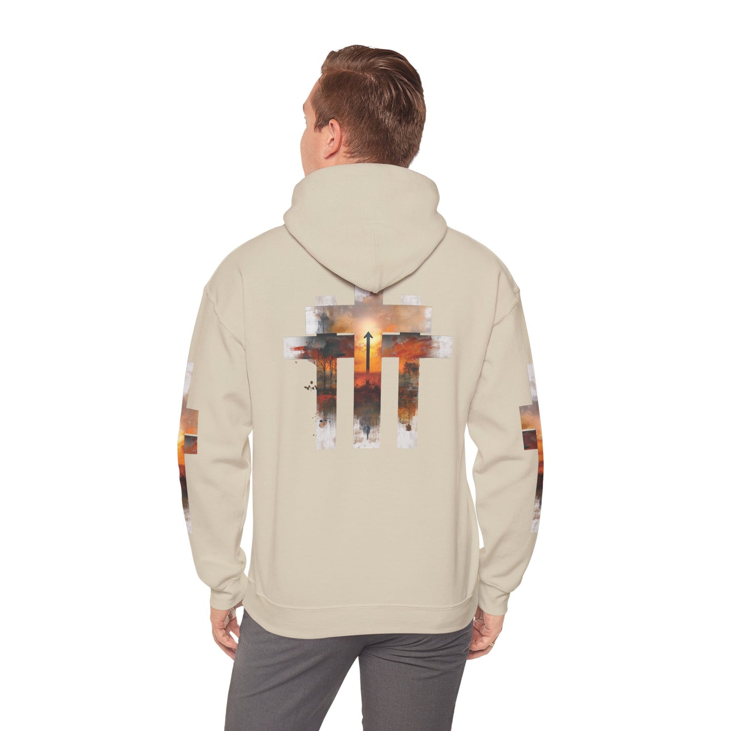 Blessed Cross Hoodie - Christian Faith Pullover for Men & Women