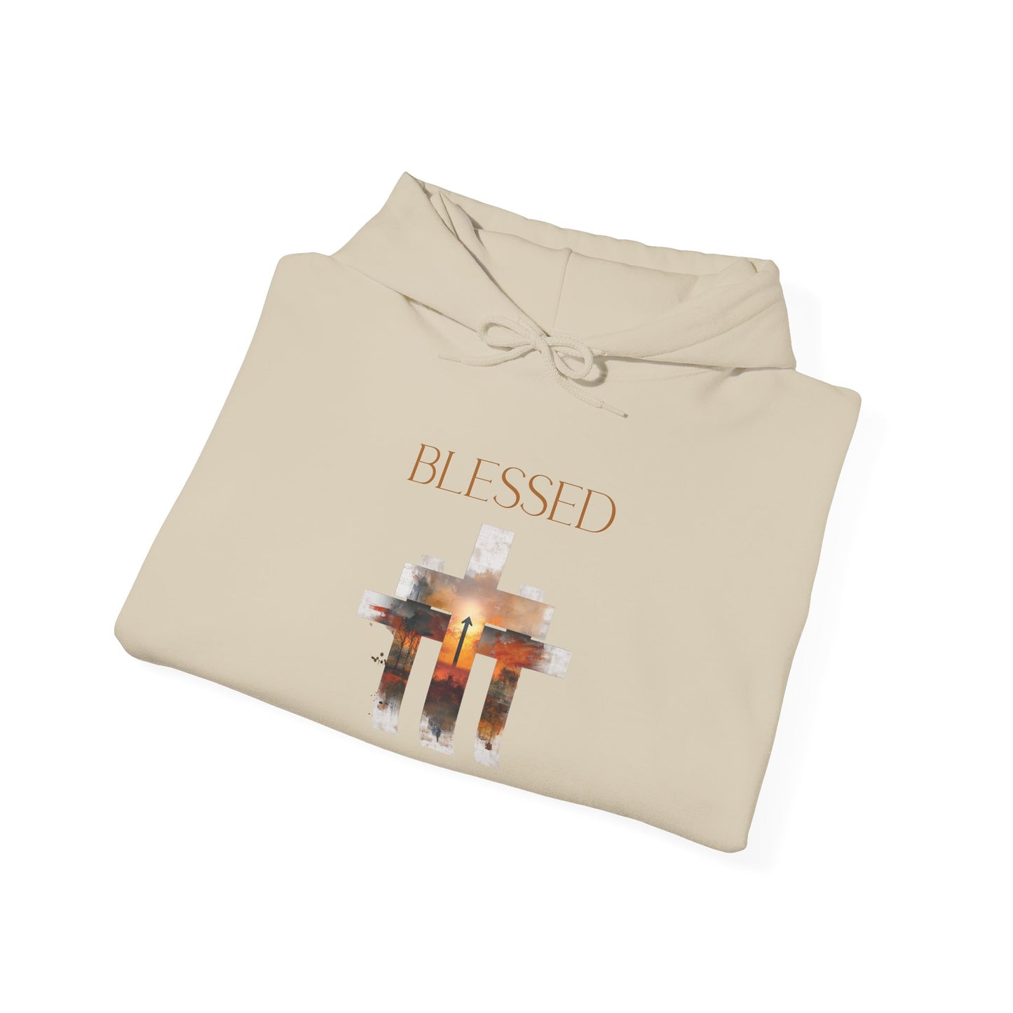 Blessed Cross Hoodie - Christian Faith Pullover for Men & Women