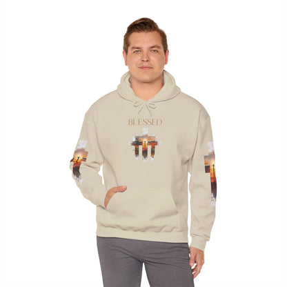 Blessed Cross Hoodie - Christian Faith Pullover for Men & Women