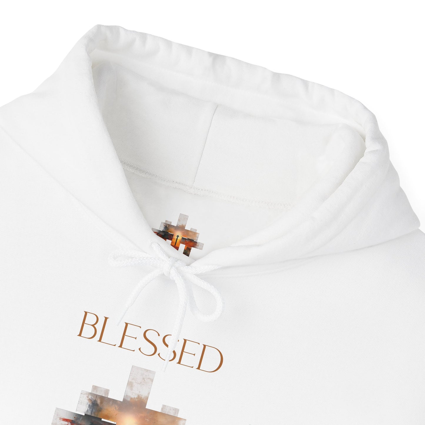 Blessed Cross Hoodie - Christian Faith Pullover for Men & Women