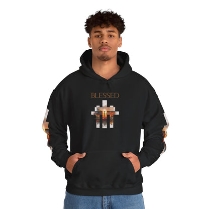 Blessed Cross Hoodie - Christian Faith Pullover for Men & Women
