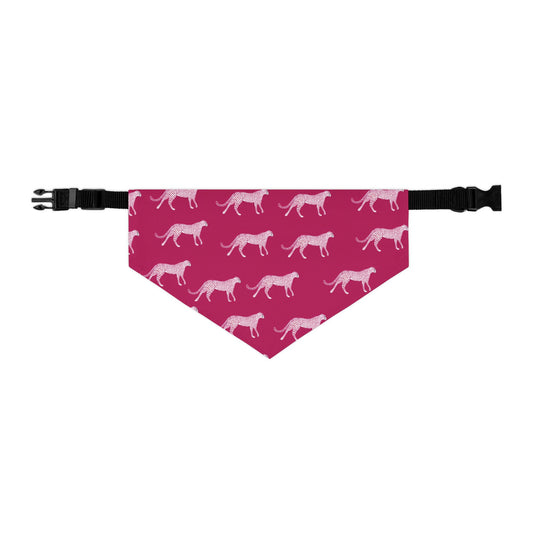 Dog Bandana Collar — Pink cheetah print