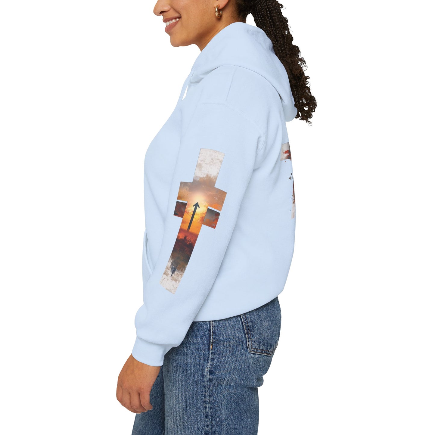 Blessed Cross Hoodie - Christian Faith Pullover for Men & Women