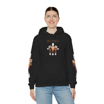 Blessed Cross Hoodie - Christian Faith Pullover for Men & Women