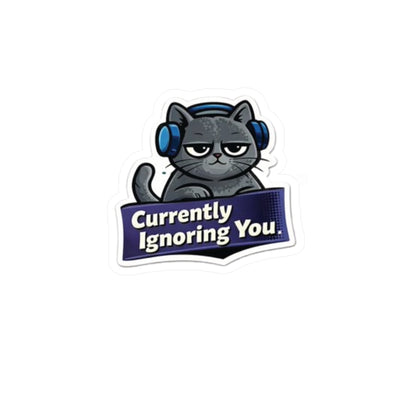 Grumpy Cat 'Currently Ignoring You' Vinyl Sticker — Kiss-Cut Decal
