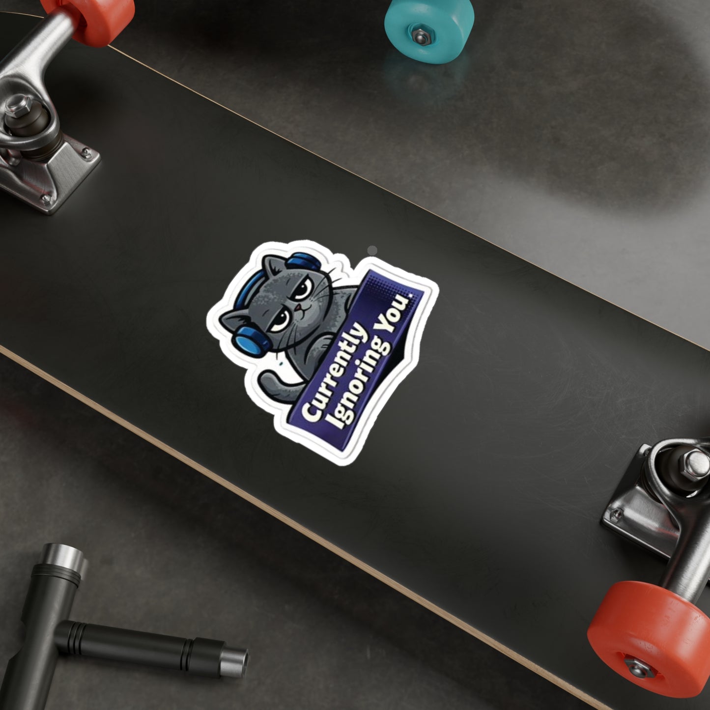 Grumpy Cat 'Currently Ignoring You' Vinyl Sticker — Kiss-Cut Decal