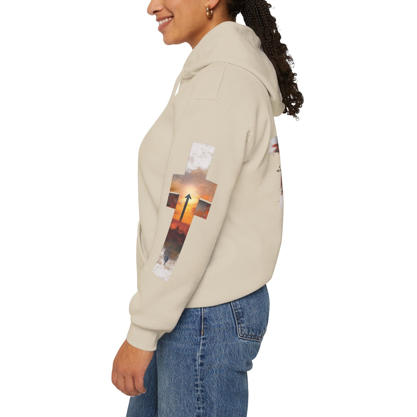 Blessed Cross Hoodie - Christian Faith Pullover for Men & Women