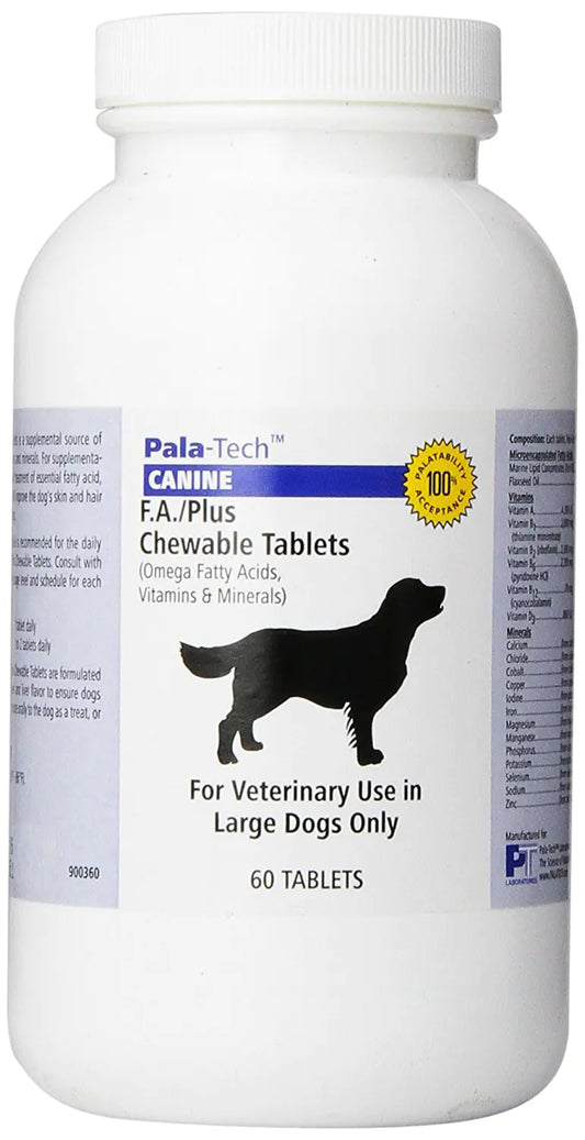 Pala-Tech F/A Plus Chew Tabs Large Dog 60 Count